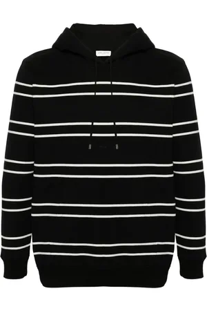 Saint Laurent Hoodie con motivo de rayas