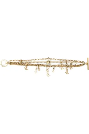 Saint Laurent Pulsera Cassandre con dije del logo
