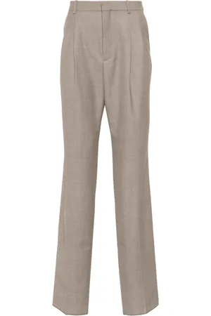 Saint Laurent PANTALONES DE VESTIR CON EFECTO GRANULADO