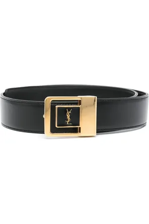 Saint Laurent Cinturón con placa del logo