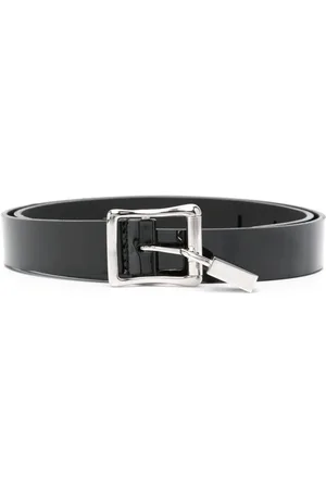 Saint Laurent Cinturón de charol con detalle de candado