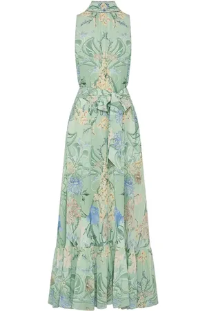 Camilla Vestido de seda con estampado Dreaming in Dutch