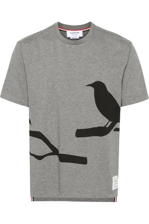 Thom Browne Playera con estampado de cuervo