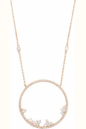 DJULA Collar Circle Point en oro rosa de 18kt con diamantes