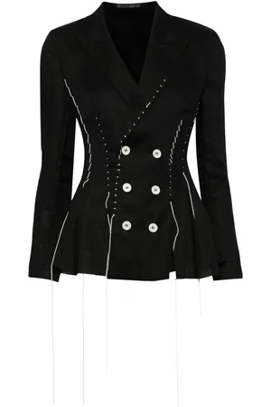 YOHJI YAMAMOTO Blazer con costuras en contraste