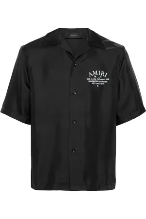 AMIRI Camisa de seda con logo estampado
