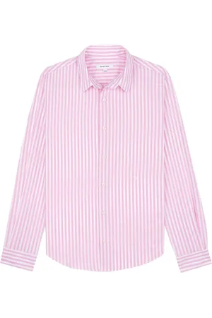 Sporty & Rich Camisa con rayas estampadas y logo bordado