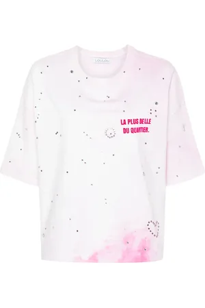 LOULOU Playera con detalles de cristal