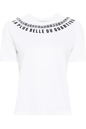 LOULOU Playera con detalles de cristal