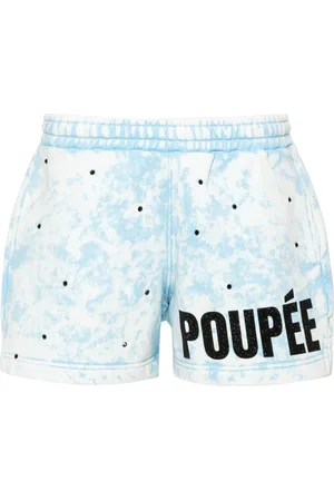 LOULOU Shorts deportivos con efecto blanqueado