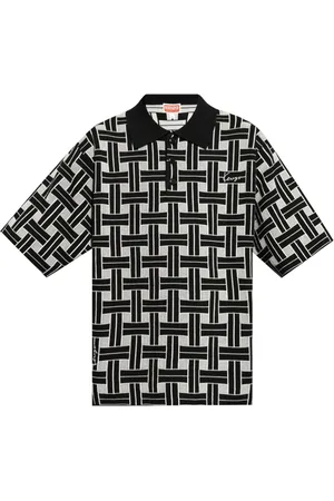 Kenzo Playera tipo polo entretejida con logo bordado