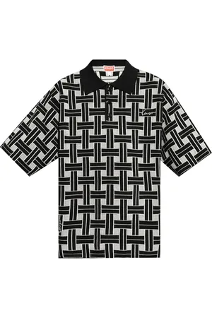 Kenzo Playera tipo polo entretejida con logo bordado