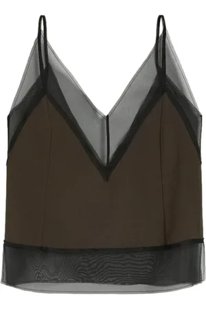 Ami Top semitransparente con cuello en V