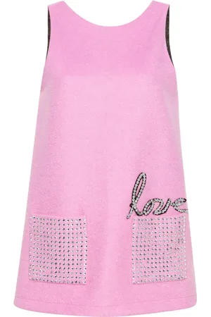 LOULOU Vestido corto con detalles de strass