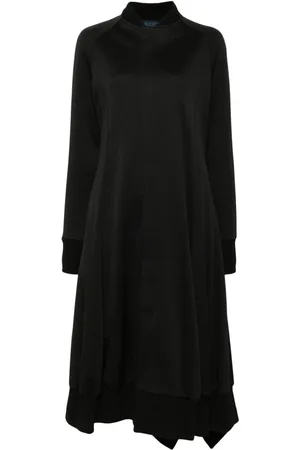 YOHJI YAMAMOTO Vestido midi con diseño asimétrico