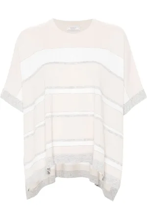 PESERICO SIGN Poncho con detalle de mostacillas