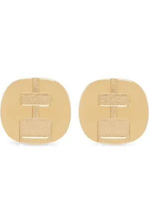 Salvatore Ferragamo Aretes con logo FF grabado