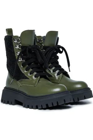 Marni Botas con agujetas y logo estampado