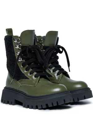 Marni Botas con agujetas y logo estampado