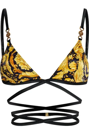 VERSACE Top corto con estampado Barocco