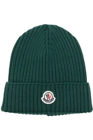 Moncler Gorro tejido de canalé con parche del logo