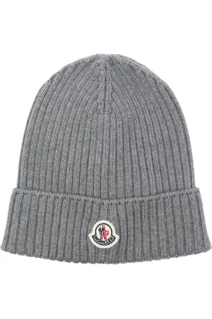 Moncler Gorro tejido de canalé con parche del logo