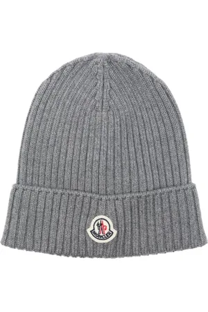 Moncler Gorro tejido de canalé con parche del logo