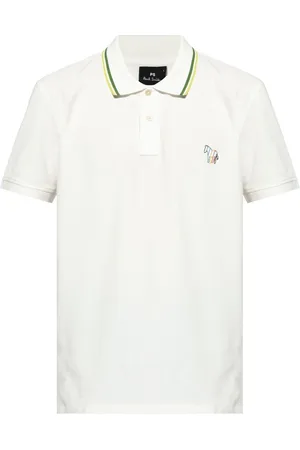 Paul Smith Playera tipo polo con bordado Zebra