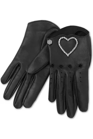 Philipp Plein Guantes con aplique de corazón