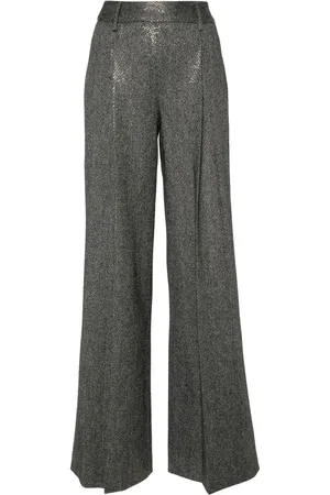 ERMANNO SCERVINO Pantalones anchos con motivo de espiga