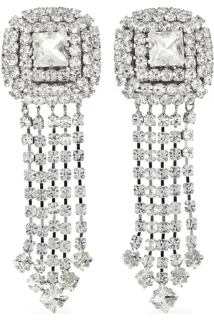 Alessandra Rich Aretes con detalles de cristal