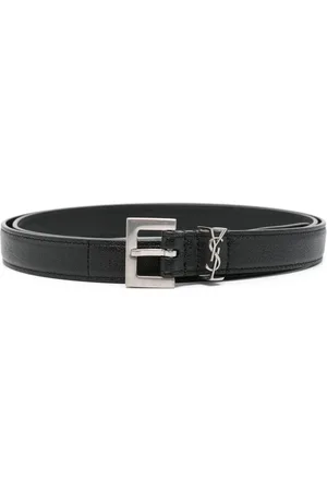 Saint Laurent Cinturón con placa Cassandre