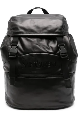 Saint Laurent Mochila con logo en relieve