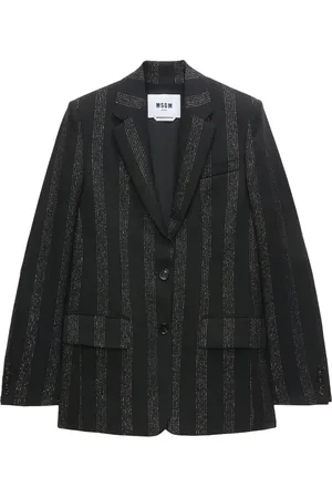 Msgm Blazer con rayas estampadas y botones