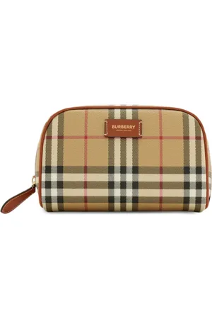 Burberry Bolsa de viaje pequeña con motivo de cuadros