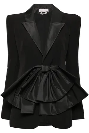 Saiid Kobeisy Blazer con botones y moño