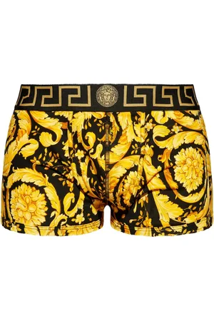 VERSACE Bóxer con borde Greca y estampado Barocco