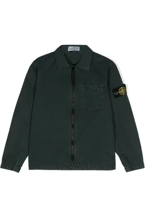 Stone Island Camisa con cierre y distintivo Compass