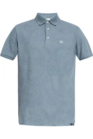 Etro Playera tipo polo de piqué con estampado de cachemira