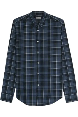 CANALI Camisa con cuadros estampados