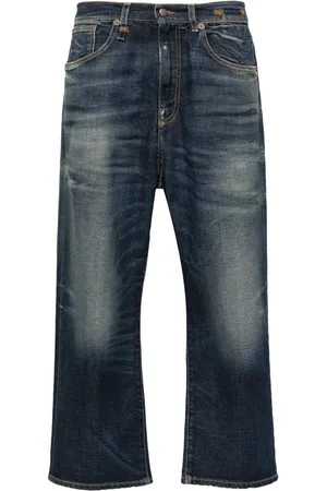 R13 Boyfriend jeans con efecto envejecido