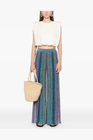 Missoni Pants palazzo bordados con lentejuelas