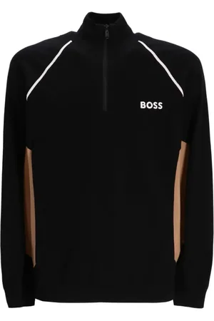 HUGO BOSS Suéter con logo bordado y diseño color block