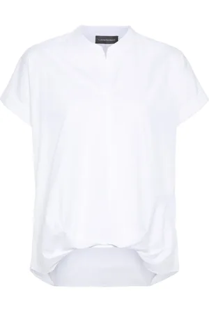 LORENA ANTONIAZZI Blusa fruncida de popelina