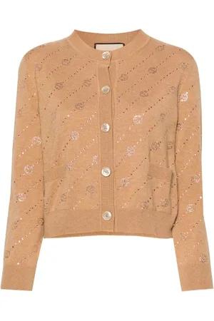 Gucci Cárdigan de cachemira con motivo Interlocking G