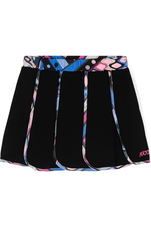 PUCCI Junior Skorts con ribete en contraste y logo bordado