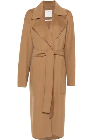 Sportmax Abrigo Veleno de lana con cinturón