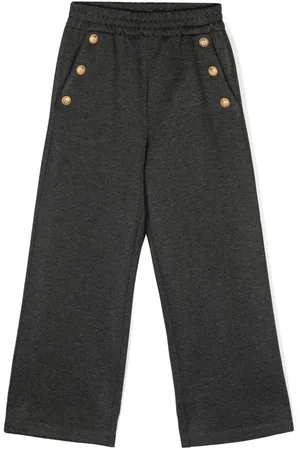 Balmain Pantalones rectos con botones grabados