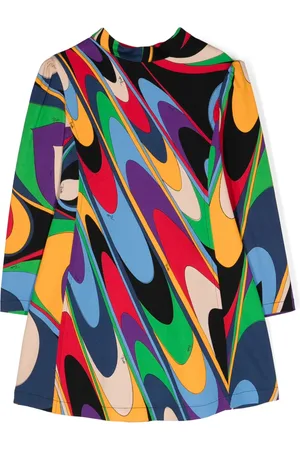 PUCCI Junior Vestido acampanado con estampado Onde
