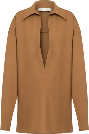 Serafini Blusa manga larga con cuello en V